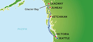 NCL Route © Norwegian Cruise Line