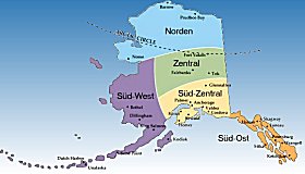 Geografische Einteilung Alaskas